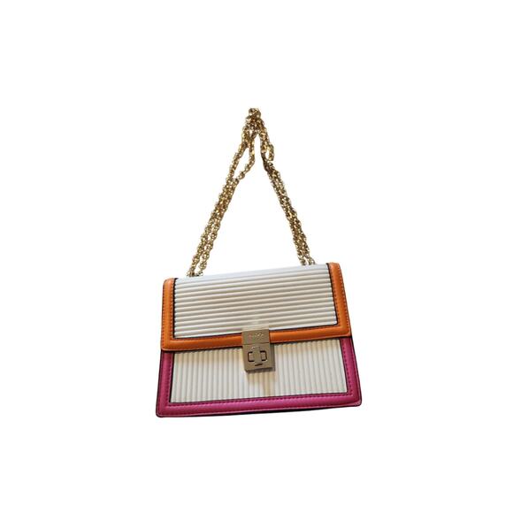 ALDO Colorblock Crossbody Purse –  Faux Leather with Gold Chain Strap - Picture 3 of 5